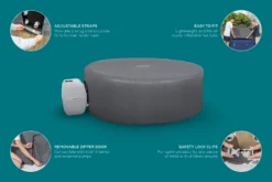 Lay-z Spa Lay-Z-Spa® EnergySense™ - 196cm Round Thermal Hot Tub Cover -Blue Wave Supplies 03Features2 ac0d7276 8d8c 4d16 b206 92dcdc884526