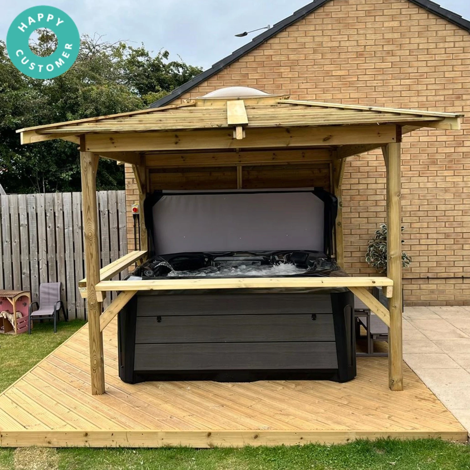 Outdoor Santorini - 5 Person Hot Tub With Gazebo Package 15 Outdoor Santorini - 5 Person Hot Tub With Gazebo Package - Image 15