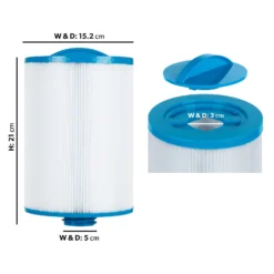 HTF0245RT 50sq Ft Hot Tub Filter - Jacuzzi Italian, Lodge S & L, Paradise, Retreat -Blue Wave Supplies HTF0245 Filter dims