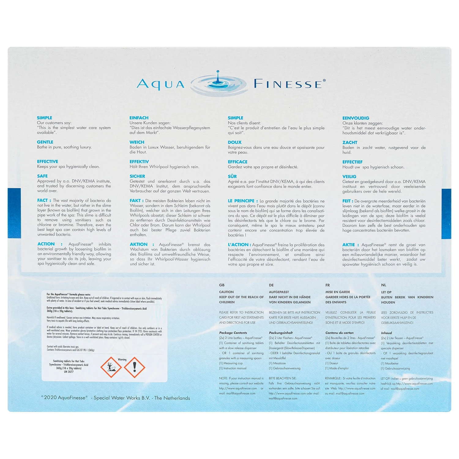 AquaFinesse Hot Tub Water Care With Moisturiser Pack - Tablet 5 AquaFinesse Hot Tub Water Care With Moisturiser Pack - Tablet - Image 5