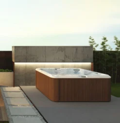 Jacuzzi® J245™ / J245IP™ - 7 Person Hot Tub -Blue Wave Supplies JHT J245 Lifestyle RoastedChestnut square