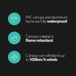 Bespoke Velarium Metal Hot Tub Gazebo With Waterproof Retracting Canopy Roof -Blue Wave Supplies OL 0822 velarium EM 4