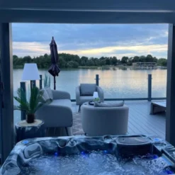 Bespoke Velarium Metal Hot Tub Gazebo With Waterproof Retracting Canopy Roof -Blue Wave Supplies OutdoorHaze VelariumGazebo8Square e1ff6ded 8cd9 4aba 8d05 e71fa85aedd9