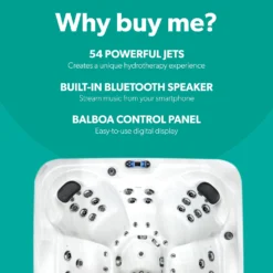 Outdoor Santorini - 5 Person Hot Tub With 1 Lounger -Blue Wave Supplies outdoor look wbm 1