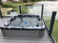 Outdoor Haze - 6 Person Hot Tub With 1 Lounger -Blue Wave Supplies outdoor haze hot tub with floating dispenser scaled